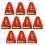 Set mit 10 Wasserwaage mit Schraubenlöchern (rot) 1