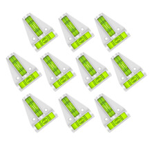 Conjunto de 10 níveis cruzados com furos para parafusos (branco/cinza)