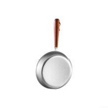 304 Stainless Steel Small Frying Pan Non-Coated 12 Cm Flat Bottom Snowflake Pattern Skillet Single Serving