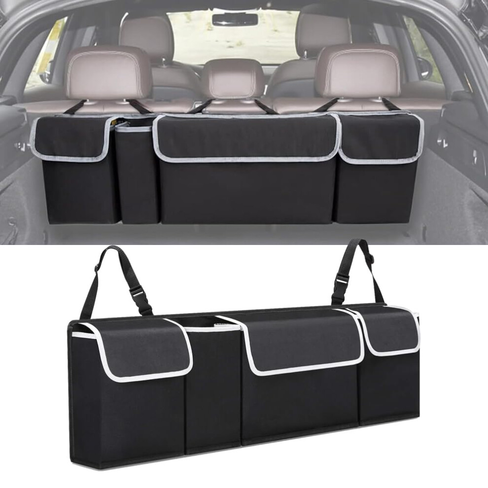 Car Boot Organiser Storage For Citroen C2 C3 C4 C5 C6 C3-Xr C4x C5x Collapsible Waterproof Trunk Organiser With Straps 9393856382262