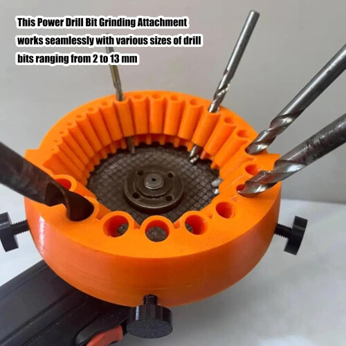 Drill Bit Sharpener Power Drill Bit Grinding Attachment For 2-13mm Handheld Angle Grinder Compatible With 125mm Grinder 2