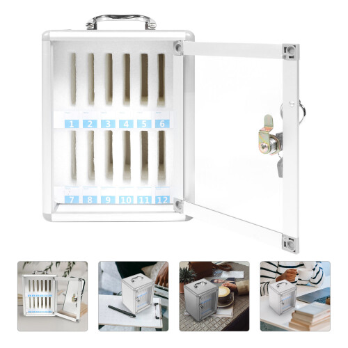 organizzatore in alluminio per cellulari con serratura 1