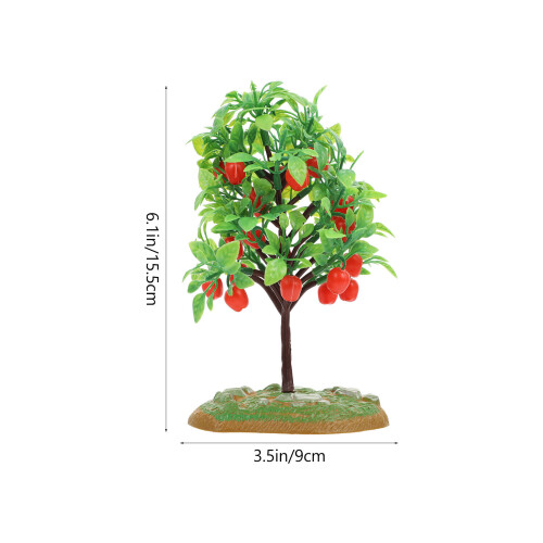 2 pezzi albero frutta simulata, decorazioni e paesaggio 1