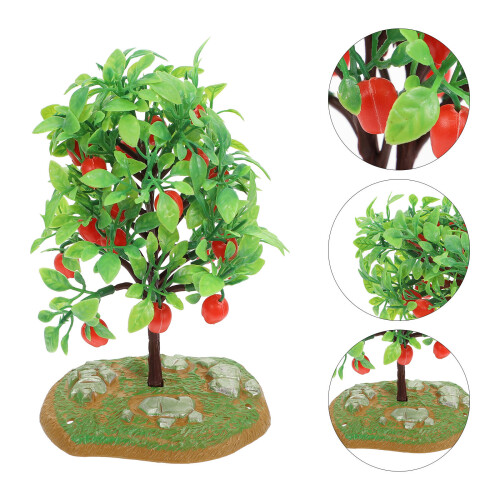 2 pezzi albero frutta simulata, decorazioni e paesaggio 2