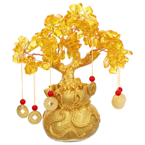 albero del denaro in con e monete, 2 pezzi 2