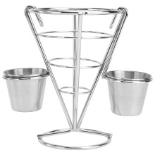 Frietjeshouder voor popcorn, kip, , dessert en – RVS