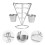 Frietjeshouder voor popcorn, kip, , dessert en – RVS 3