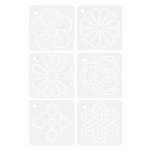 6 Stks Quiltmalplaat Acryl Patchwork Liniaal Uitsnijden 2