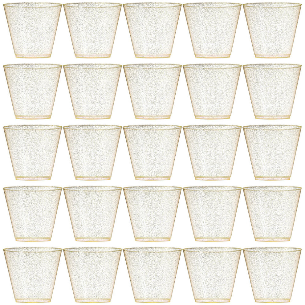 25 Szt. Jednorazowe Kieliszki Koktajlowe Z Brokatem-image