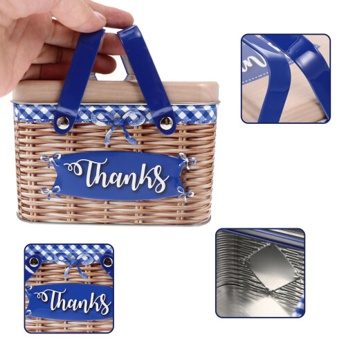 retangular metal para cookies, doces e 2