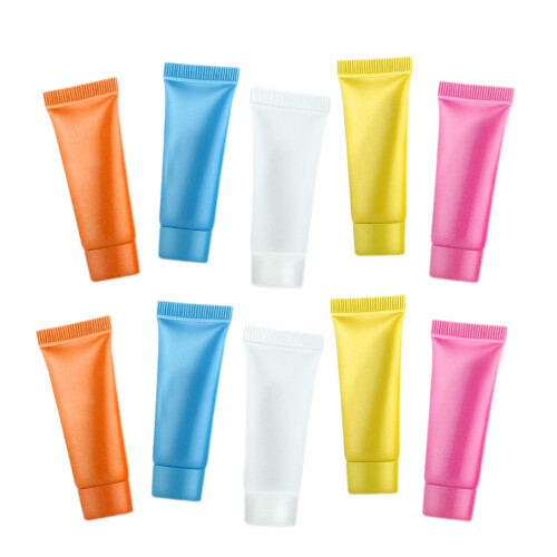 Lot de 50 tubes vides rechargeables (5 ml, couleurs mélangées)