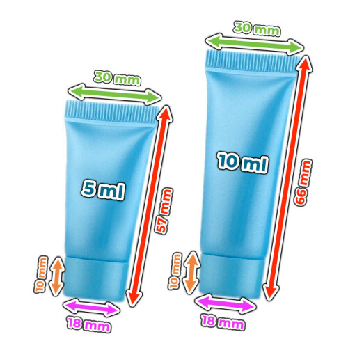 Lot de 50 tubes vides rechargeables (5 ml, couleurs mélangées) 1