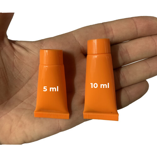 Lot de 50 tubes vides rechargeables (5 ml, couleurs mélangées) 2