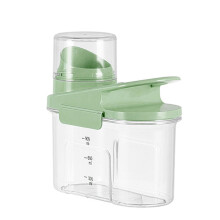 Dry Food Canister Portable Storage Container For Rice And Flour Pet Food Bin Cereal Dispenser Green Small