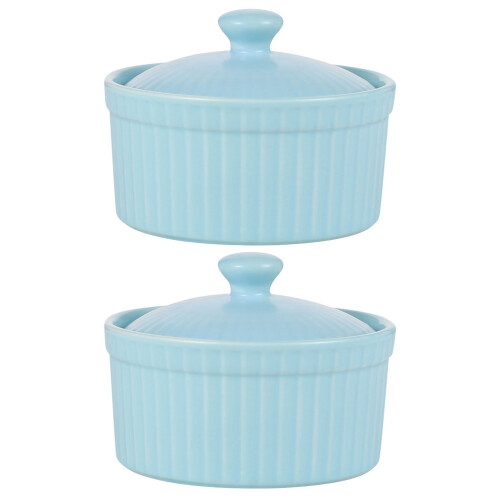 2 Pièces Bol À Pudding En Couvercle Bol À Dessert 2