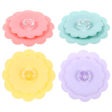 4 tampas silicone flor camada universais para