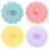 4 tampas silicone flor camada universais para 7