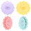4 tampas silicone flor camada universais para 6
