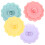 4 tampas silicone flor camada universais para 5