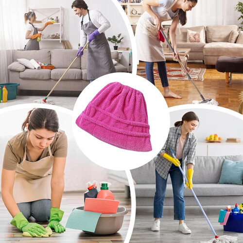 Broom Cloth Cover, Baseboard Cleaner Tool Compatible, Replacement Refill For Laminate Hardwood Floors, Drawstring Style 2