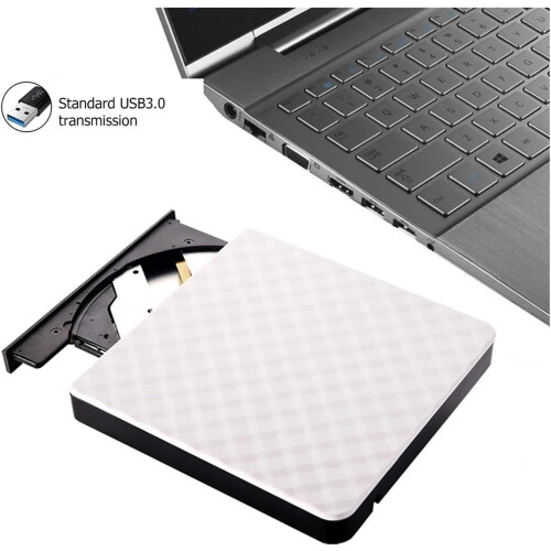 USB 3.0 External DVD Burner Writer Recorder CD/DVD ROM Player PC Optical Drive Black External DVD Drive 2