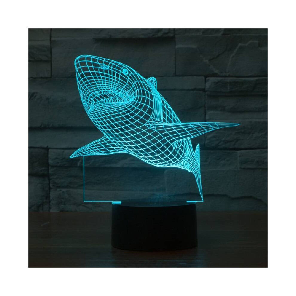 (Shark) Led Night Es Light Color Changing Mode Living Room Decor Bedroom-image-OPC-PM9ZG8S-NEW