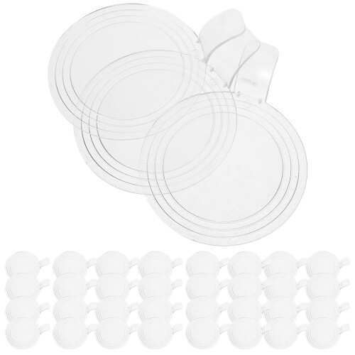 100 stuks verstevigde plastic cakebodems met handvat, herbruikbaar 2