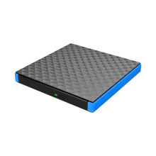 USB3.0 External TYPE-C Mobile DVD Drive With 3D Playback, Blue Color, Compact Portable, USB-C & USB 3.0 Compatible