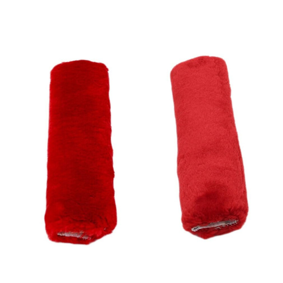 Car Plush Shoulder Pads Pack Of 2, Soft Plush Seat Belt Pads, Protective Cushions For Car Interior Red 9393856384822