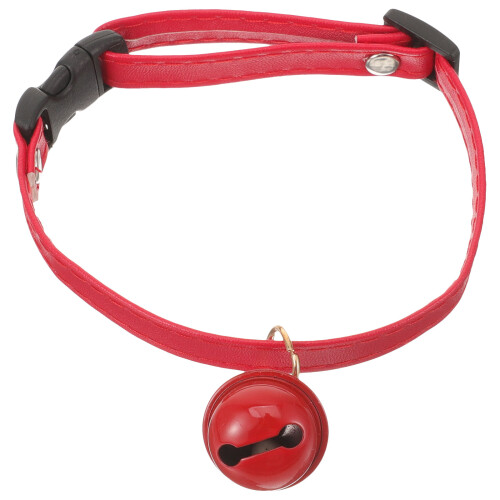 Verstellbarer Halsband Mit Glocke Für Kätzchen Rot 1