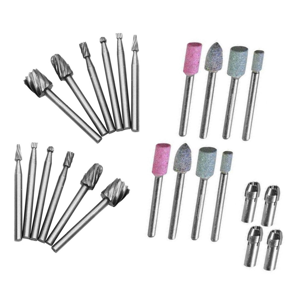 Set Of 24 Pcs Micro (Dremel/Proxxon) Milling Cutters And Burrs 8719762741275