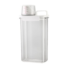 Washing Powder Storage Airtight Detergent Dispenser With Measuring Cup Clear Laundry Powder Detergent Storage Box 2300ml