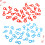 52 Alphabet Weinglas Marker Silikon Schild Rot 9
