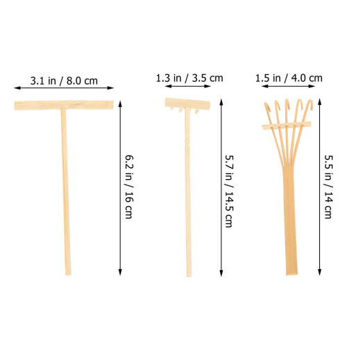 1 Set Sandtisch- , Miniaturharken, Garten-Sand- 1