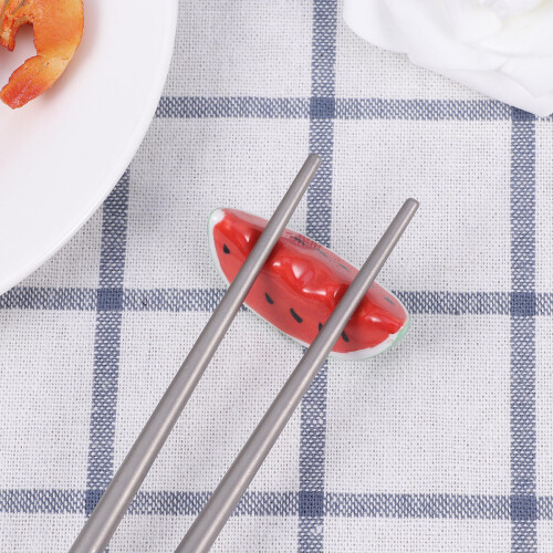 6 Keramik Stäbchenhalter Wassermelonenform Für Zuhause 1