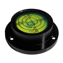 Nível de bolha redondo com caixa de alumínio (40x30x13 mm, preto)