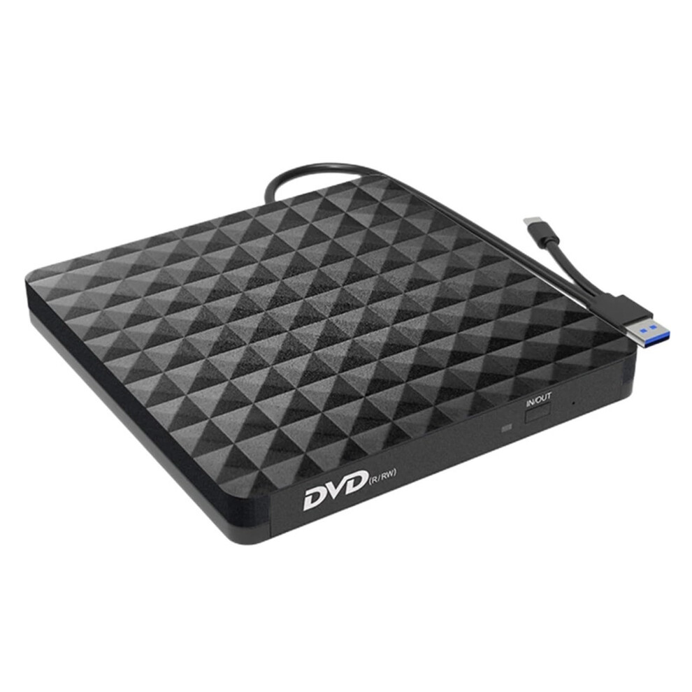 External Dvd Burner Usb 3.0 Type-C Dvd-Rw Optical Drive Cd/Dvd Rom Player Black 9016109449504