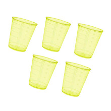 Conjunto de 160 copos medidores (30 ml, amarelo, PP, para uso frequente)