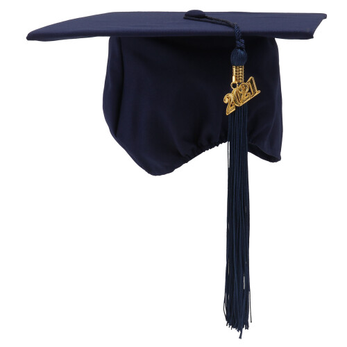 1Stk 2021 Bachelor-Mütze Mit Quaste Für Abschlussfeier Navy 2