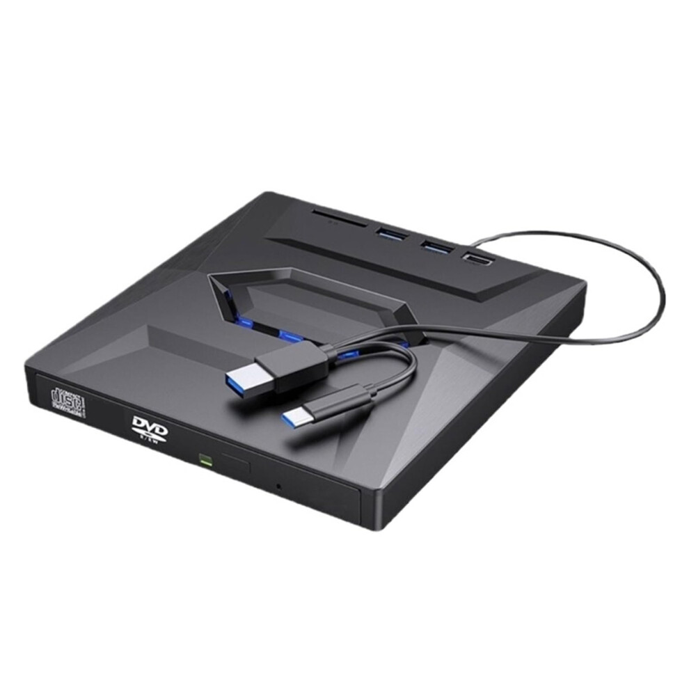 Usb Dvd Reader/Writer R9ua External Optical Drive For Pc, Compact Portable, Easy To Use 9016109450197