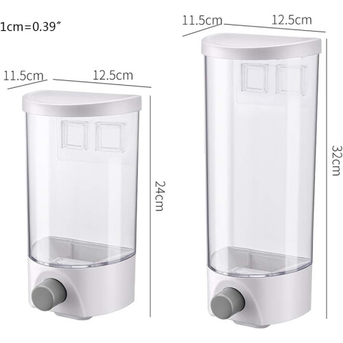 Wall Mounted Automatic Rice Cereal Dispenser Plastic Transparent Storage For Kitchen Pantry 1