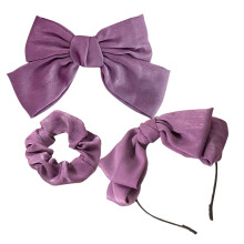 3 Sets Tiara Haaraccessoires Met Strik, Haarspeld, Haarband, Sjaal