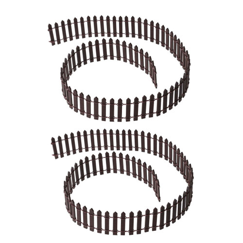 2Stk Mini Holzzaun Gartenzaun Umweltfreundlich 2
