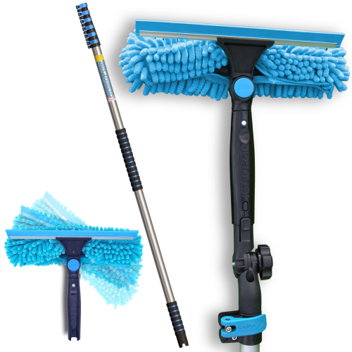 IGAD Pole 7m (24ft) Window Squeegee Cleaning Kit, Extension Pole and 10"(25cm) Window Squeegee