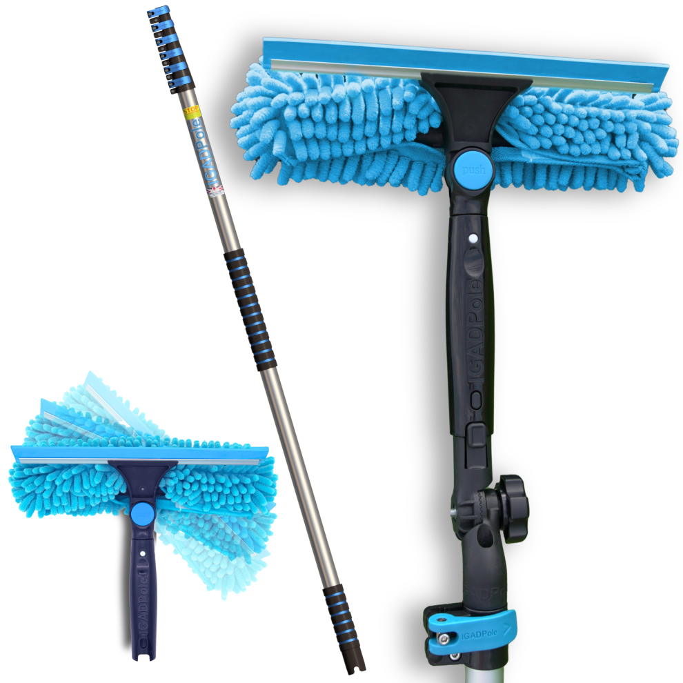 Igad Pole 7M (24Ft) Window Squeegee Cleaning Kit, Extension Pole And 10"(25Cm) Window Squeegee