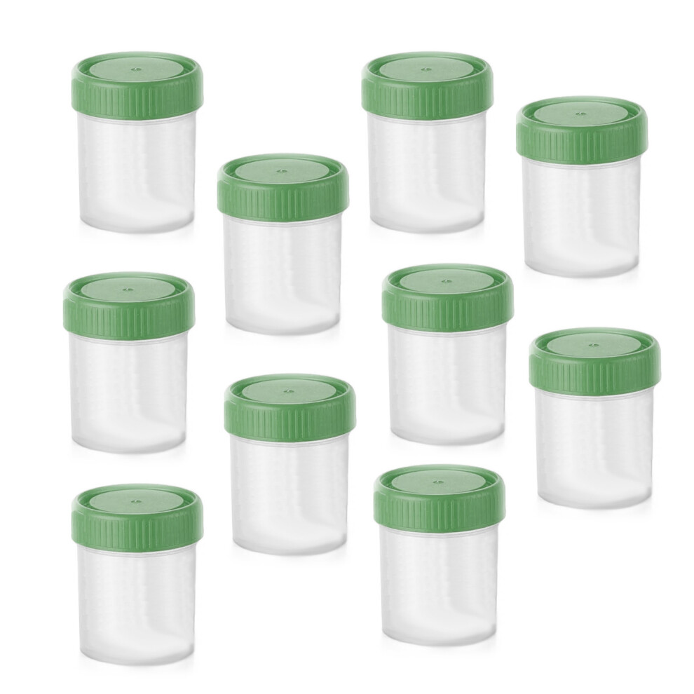 Set Of 30 Sample Containers With Green Caps (40 Ml, Pp Plastic) 8719762661849