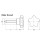 Set of 10 star knobs with threaded rod (M12, black) 2