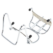 1 Set Zilveren Erhu Houder Met Ronde Voor Oefenen