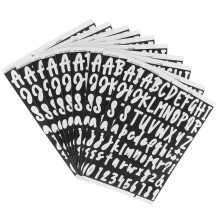 10 Briefetiketten Vinyl Letters Waterdichte Stickers Wit