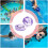 Swimming Exercise Disc EVA Material Flotation Aid For Swimming Training Purple 3